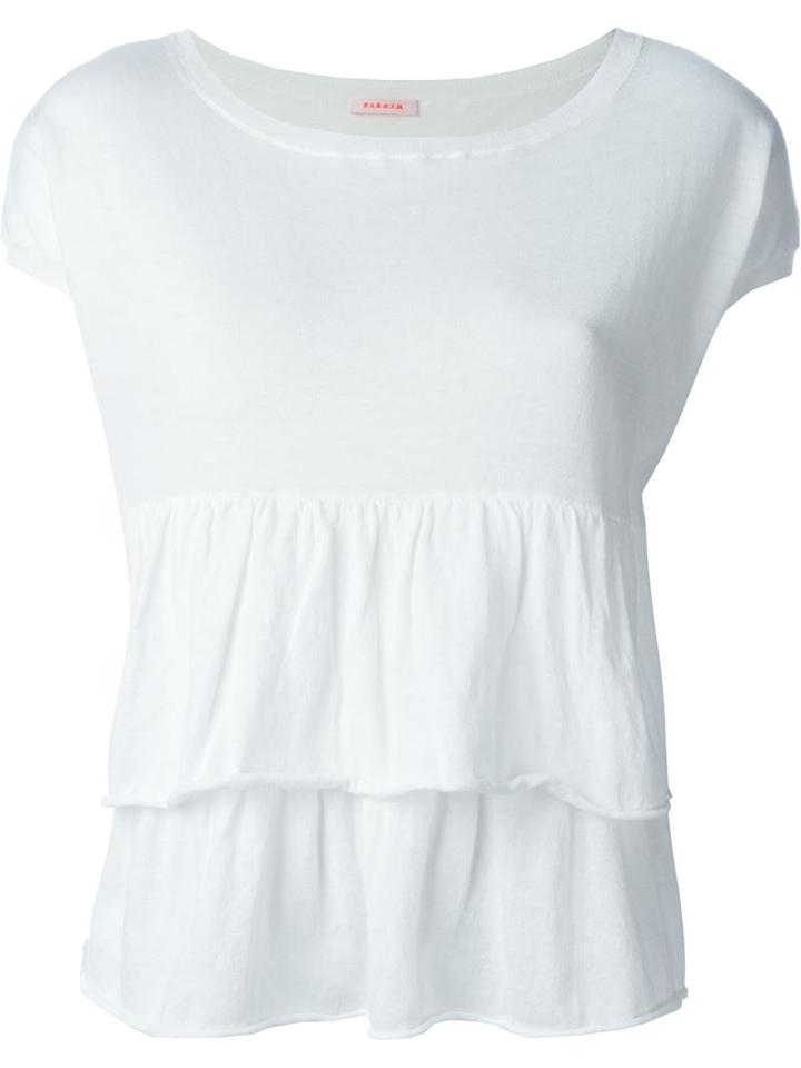 P.a.r.o.s.h. 'maglia' Top, Women's, Size: Large, White, Cotton