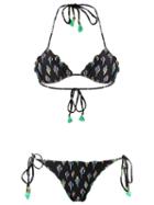 Brigitte Triangle Bikini Set, Women's, Size: G, Black, Spandex/elastane/polyimide