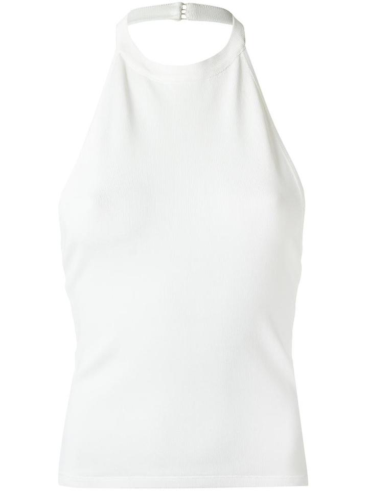 Egrey Round Neck Sleeveless Blouse, Women's, Size: P, White, Viscose/polyamide/spandex/elastane