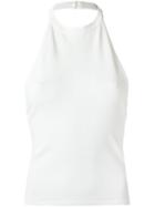 Egrey Round Neck Sleeveless Blouse, Women's, Size: P, White, Viscose/polyamide/spandex/elastane