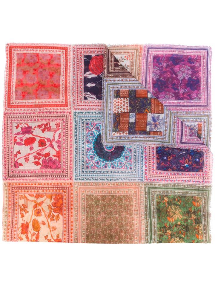 Faliero Sarti Gitana Print Scarf - Pink & Purple