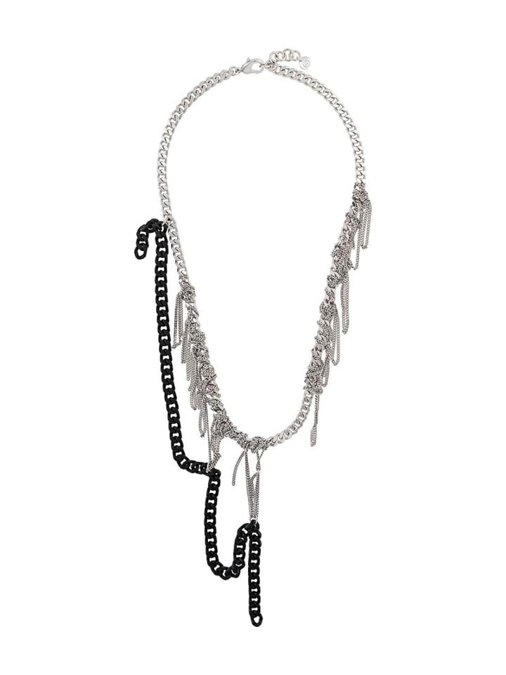 Mm6 Maison Margiela Knotted Chain Necklace - Silver