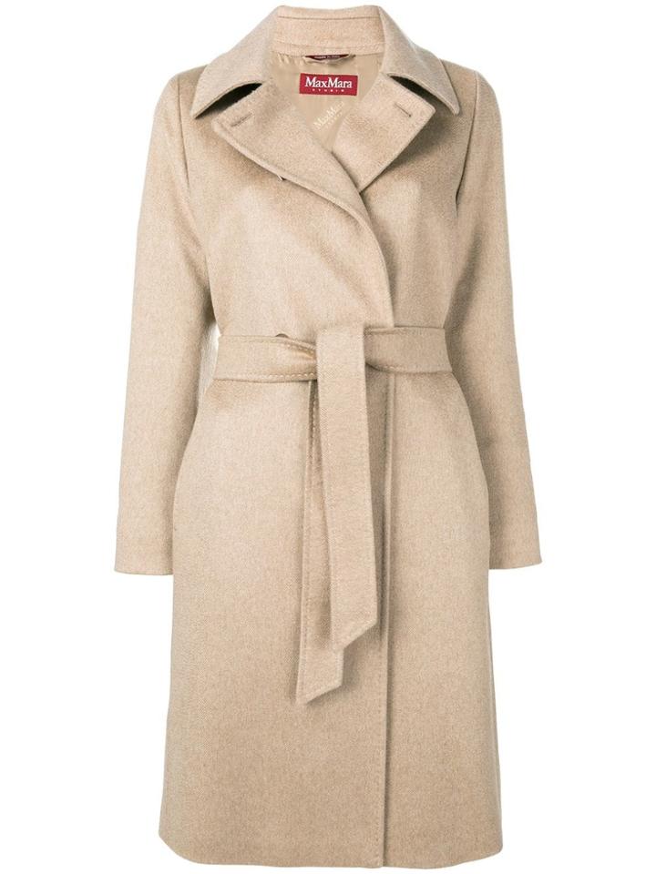 Max Mara Studio Classic Knit Trenchcoat - Neutrals