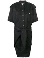 Moschino Vintage 1990's Tied Waist Shirt Dress - Black