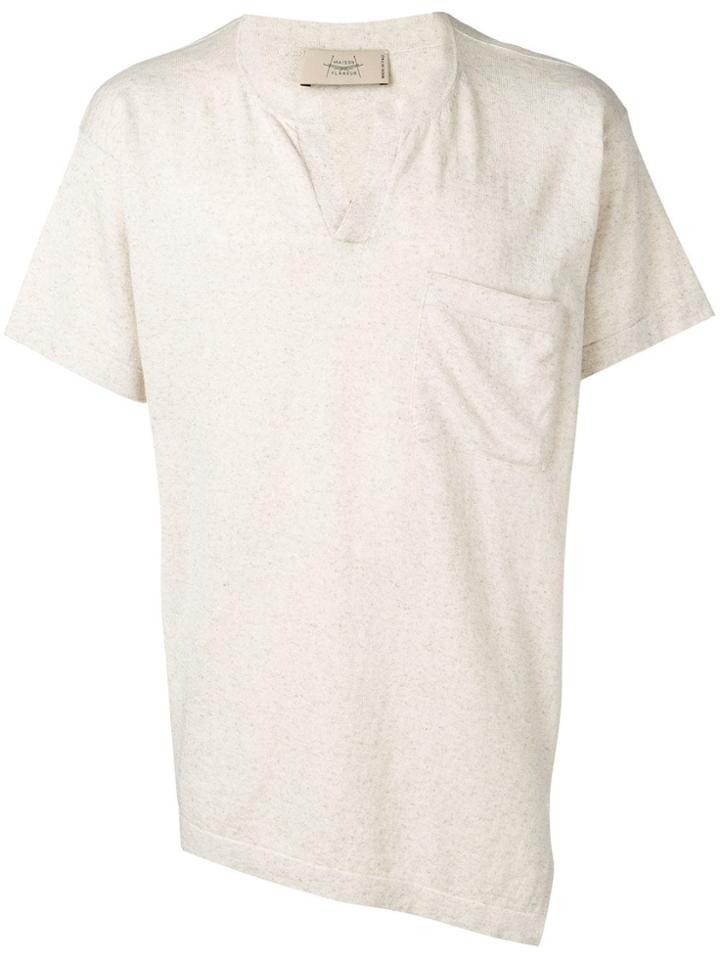 Maison Flaneur Asymmetrical T-shirt - Neutrals