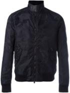 Valentino 'rockstud' Camouflage Bomber Jacket, Men's, Size: 54, Blue, Sheep Skin/shearling/polyamide/polyester
