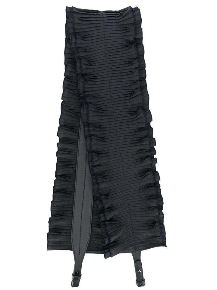 Max Mara Stretch Ruffle Belt - Blue