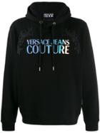 Versace Jeans Couture Metallic Logo Hoodie - Black