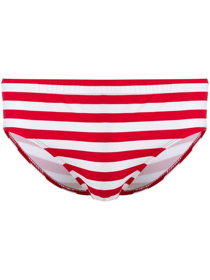 Ron Dorff Striped Swim Trunks - Red