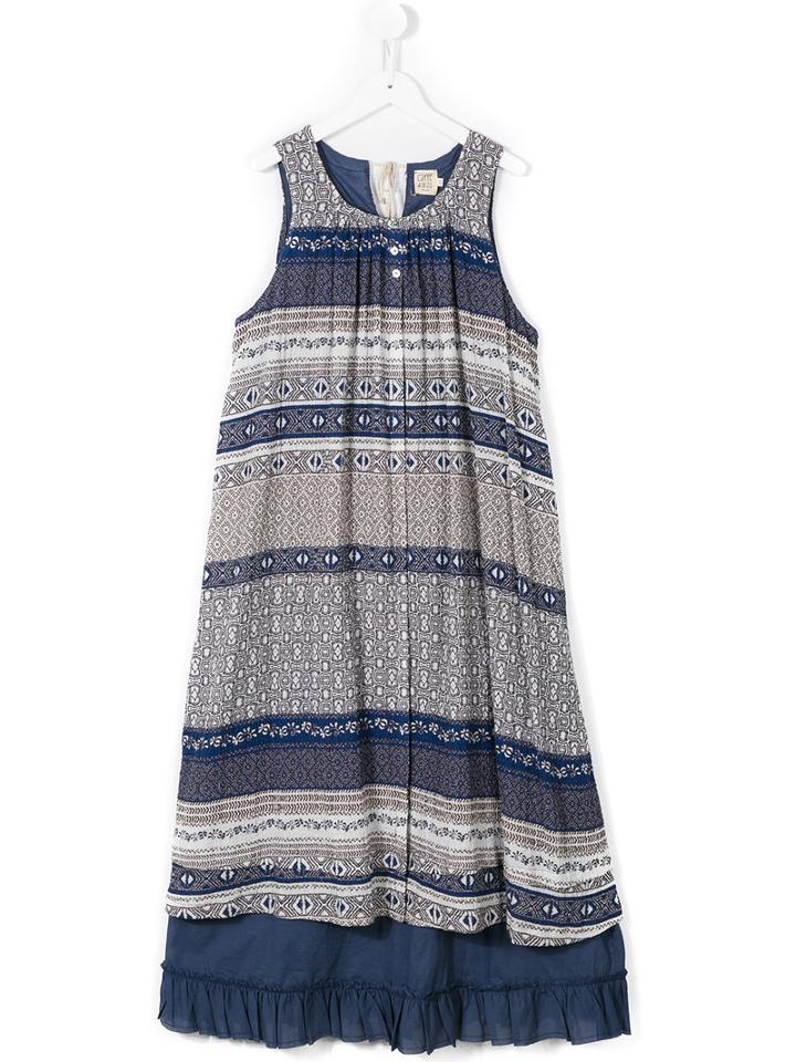 Caffe' D'orzo Tabita Printed Folk Dress, Girl's, Size: 14 Yrs, Blue