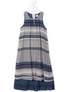 Caffe' D'orzo Tabita Printed Folk Dress, Girl's, Size: 14 Yrs, Blue