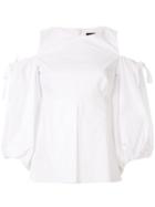 Paule Ka Cold Shoulder Blouse - White