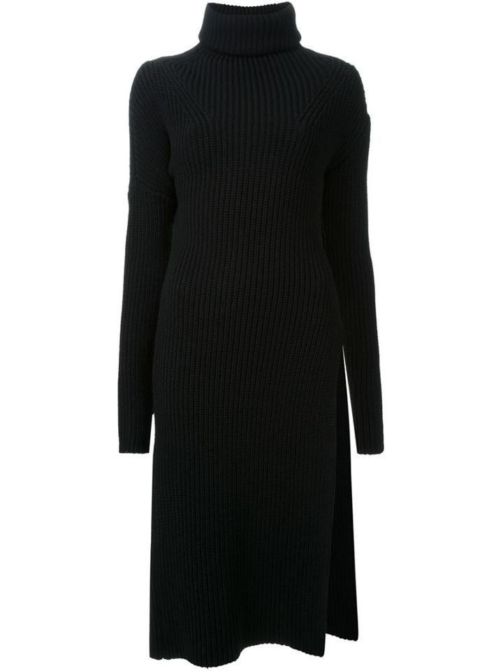 Scanlan Theodore Ribbed Knit Tunic, Women's, Size: Medium/large, Black, Wool