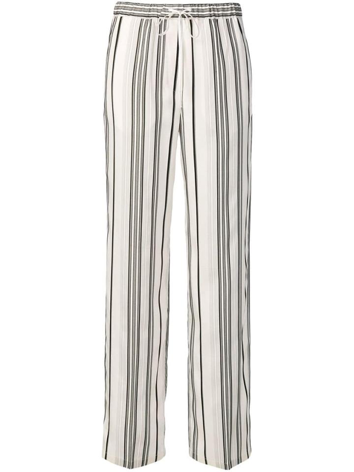Jil Sander Striped Trousers - White