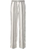 Jil Sander Striped Trousers - White