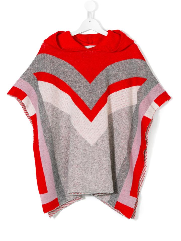 Stella Mccartney Kids Striped Poncho - Multicolour
