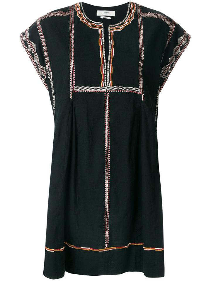 Isabel Marant Étoile Belissa Embroidered Mini Dress - Black