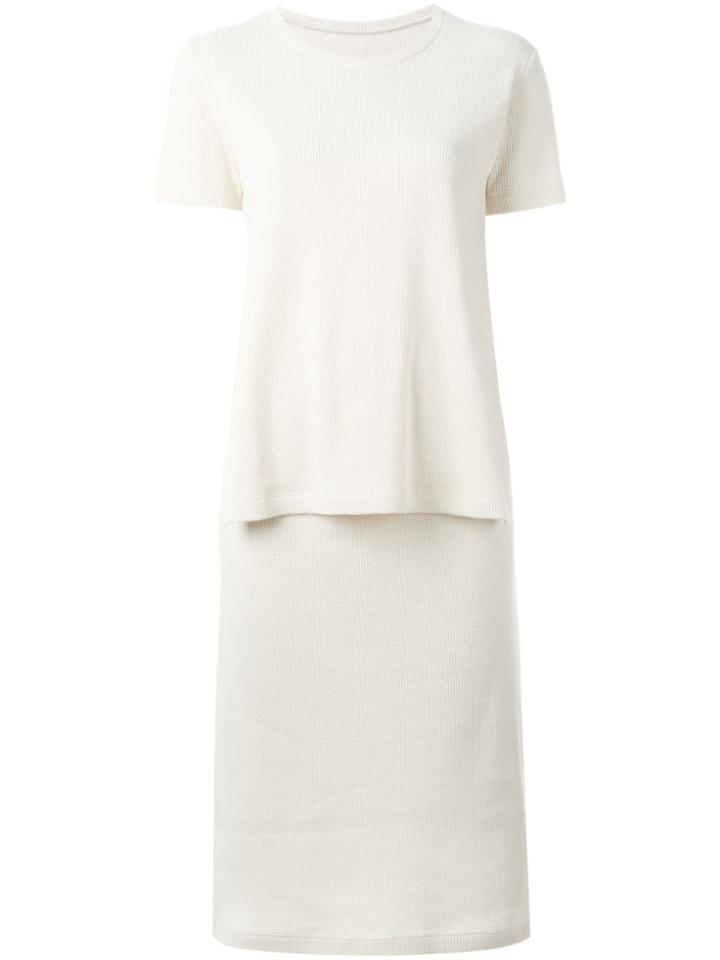 Mm6 Maison Margiela Layered Knit Dress - Nude & Neutrals