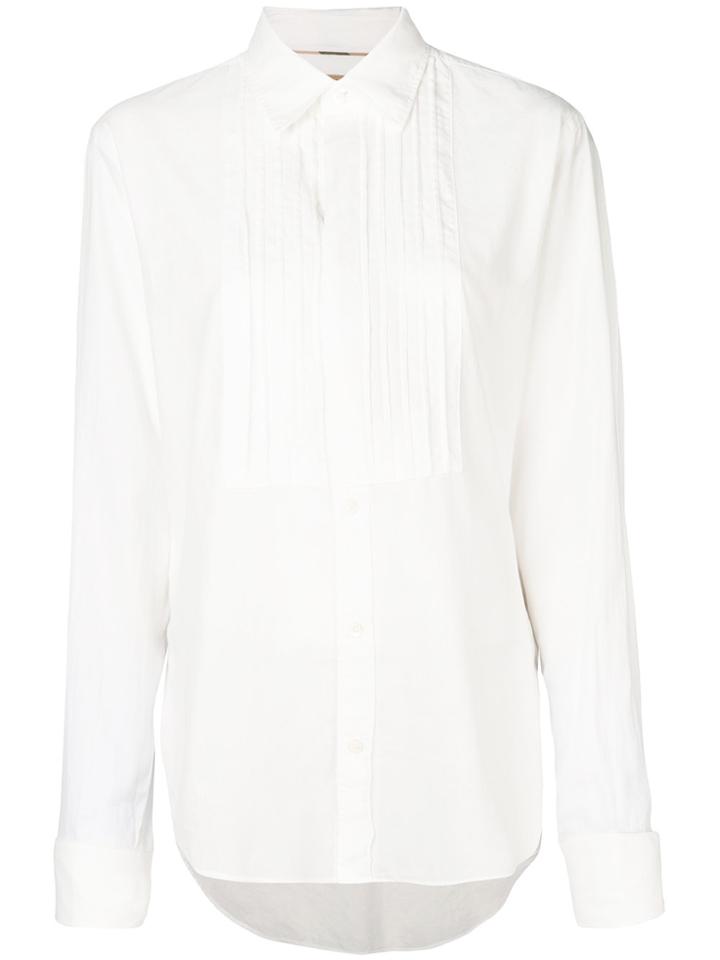 Burberry Ribbed Panel Shirt - White