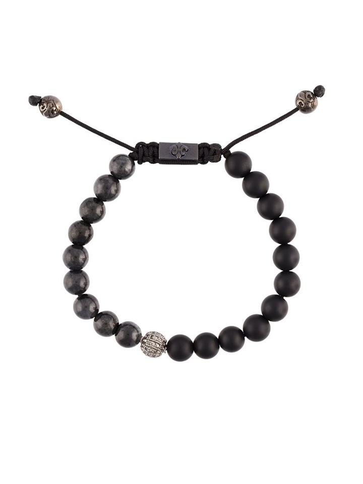 Nialaya Jewelry Beaded Bracelet, Men's, Size: Large, Black