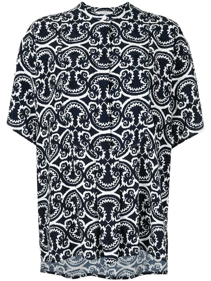Jil Sander Floral Print Blouse - Blue