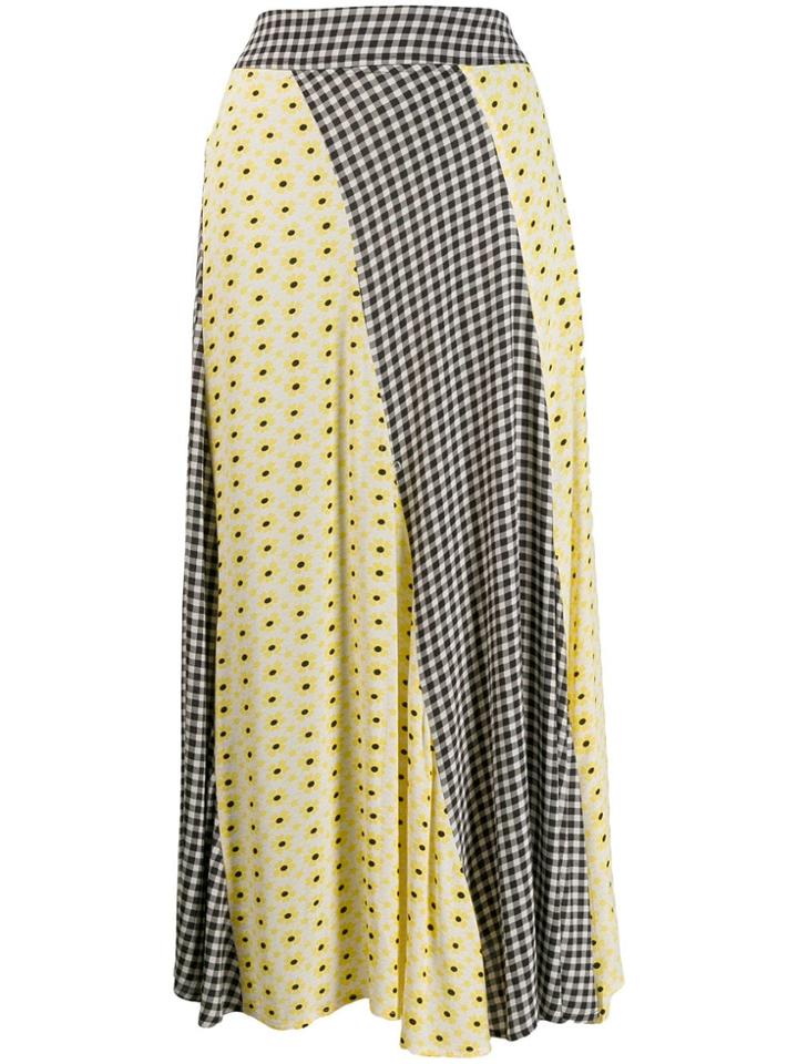 Ganni Paneled Skirt - Yellow