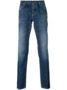 Dolce & Gabbana Straight Leg Jeans, Men's, Size: 56, Blue, Cotton/ramie/polyester/glass