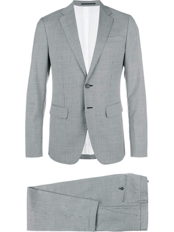 Dsquared2 Manchester Checked Suit - Grey