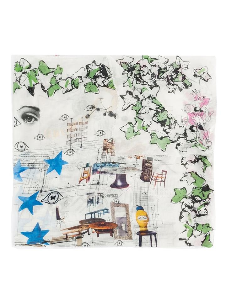 Faliero Sarti Faliero Sarti X L'eclaireur 'los Angeles' Scarf, Adult Unisex, White, Micromodal/cashmere