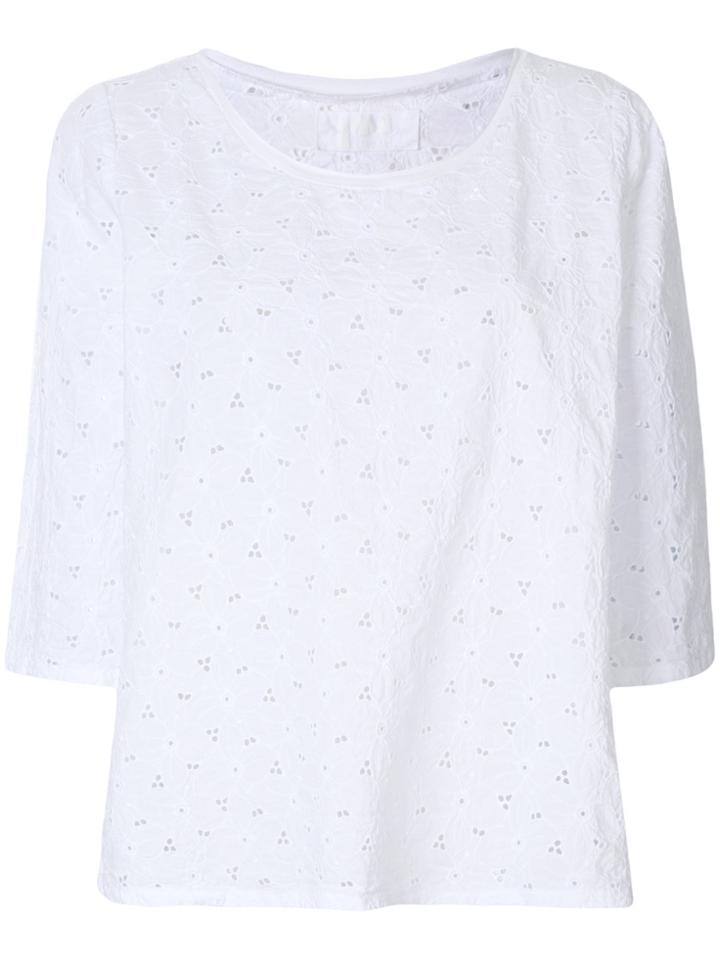 Labo Art Embroidered Blouse - White