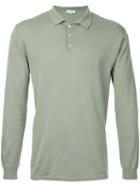 Venroy - Longsleeved Polo Shirt - Men - Cotton - S, Green, Cotton
