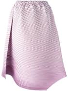 Pleats Please By Issey Miyake Pleated Midi Skirt, Women's, Size: 3, Pink/purple, Polyester