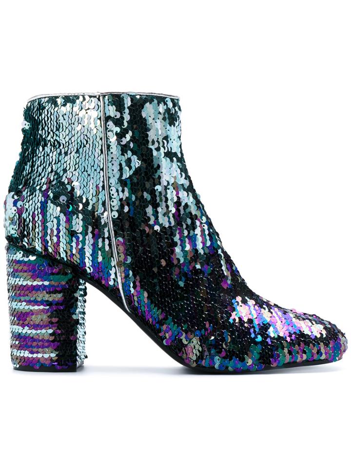Pollini Embellished Booties - Metallic