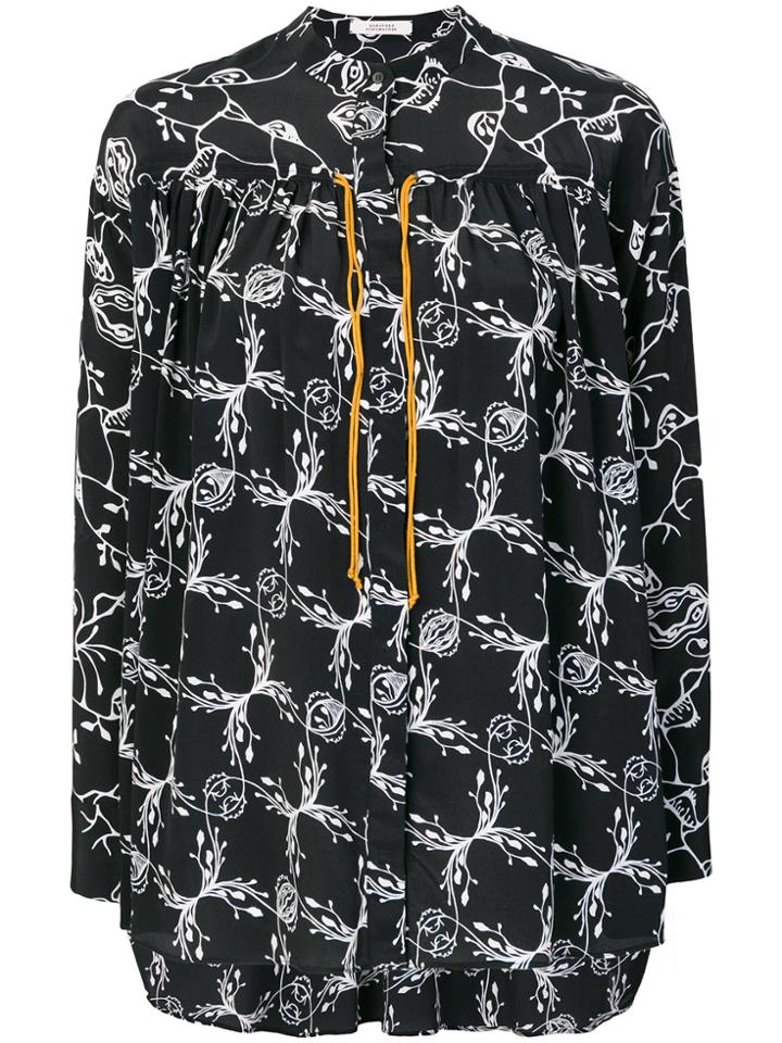 Dorothee Schumacher Printed Tie Neck Blouse - Black