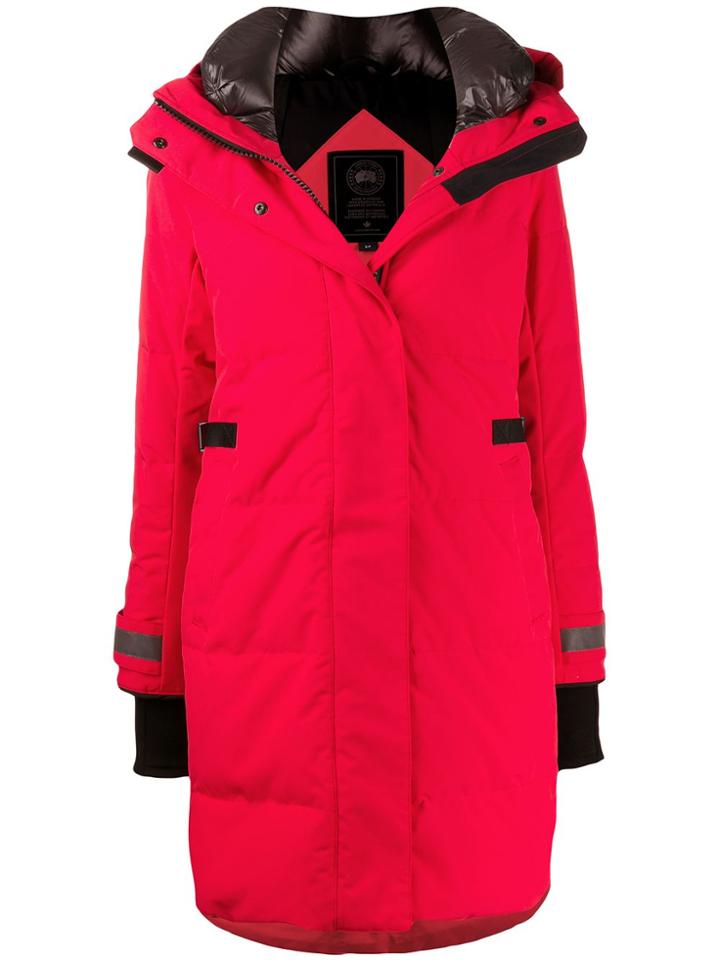 Canada Goose Padded Parka Coat - Red