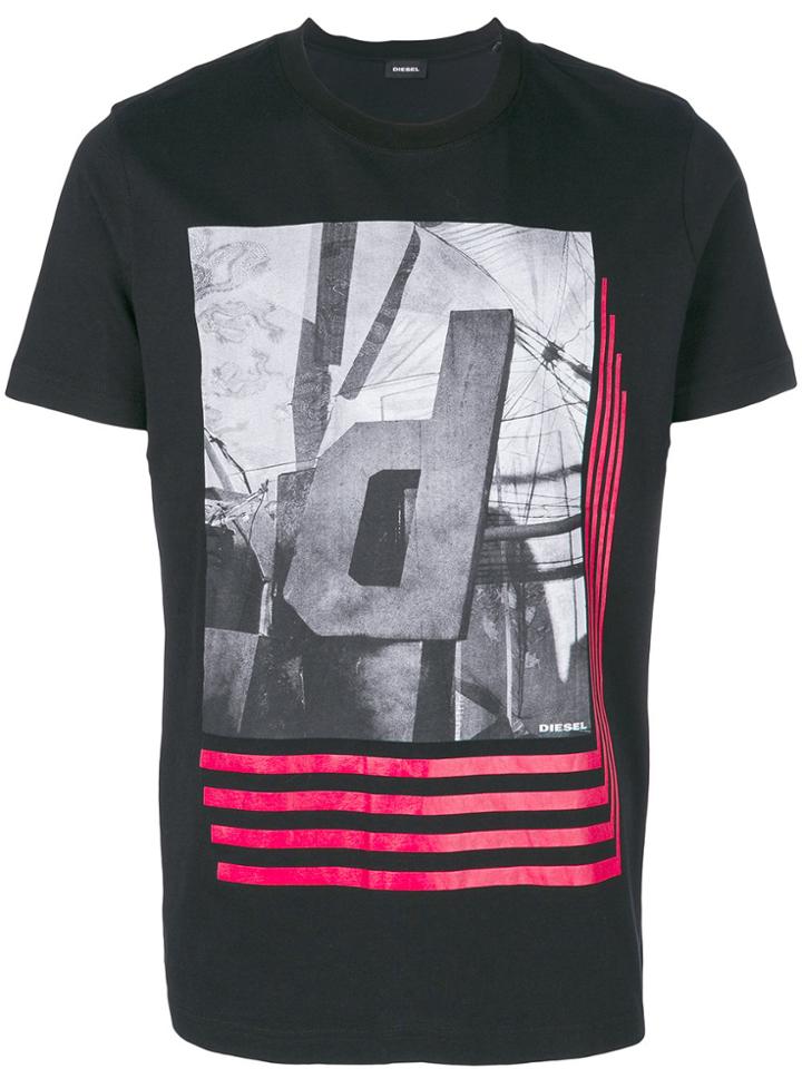 Diesel T-joe-su Graphic T-shirt - Black