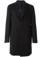 Etro Classic Single Breasted Coat, Men's, Size: 50, Black, Silk/acetate/viscose/cashmere
