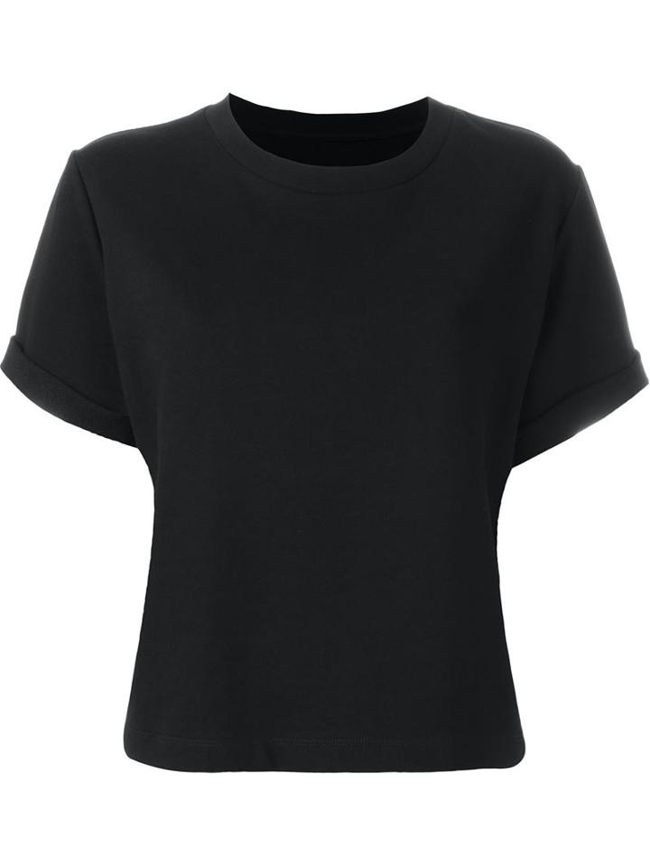 Mm6 Maison Margiela Fleece T-shirt, Women's, Size: Xs, Black, Cotton/polyester
