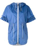 Fay - Short-sleeve Hooded Coat - Women - Polyamide - M, Blue, Polyamide