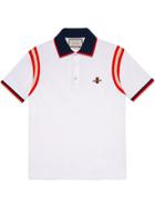 Gucci Cotton Polo With Bee - White