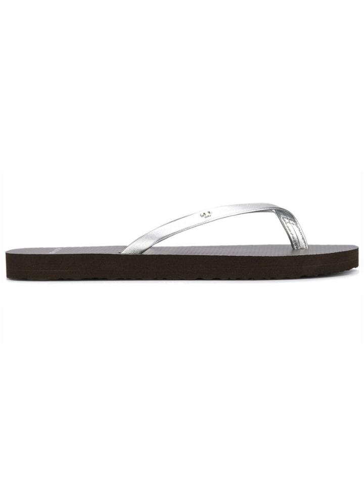 Tory Burch Logo Flip Flops - Brown