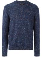 Ps By Paul Smith Flocked Ribbed Pullover, Men's, Size: Xl, Blue, Silk/alpaca/merino