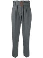 Brunello Cucinelli Classico Con Piego Trousers - Grey