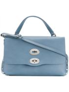 Zanellato Foldover Clasp Tote Bag - Blue