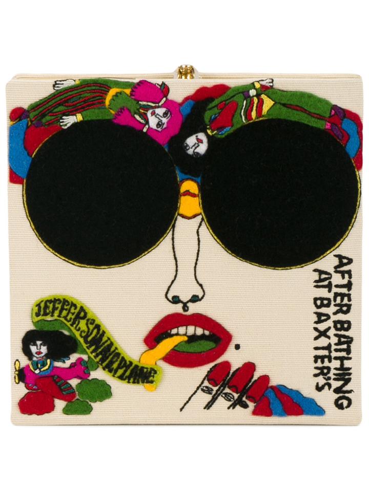 Olympia Le-tan Jefferson Airplane Clutch - Nude & Neutrals