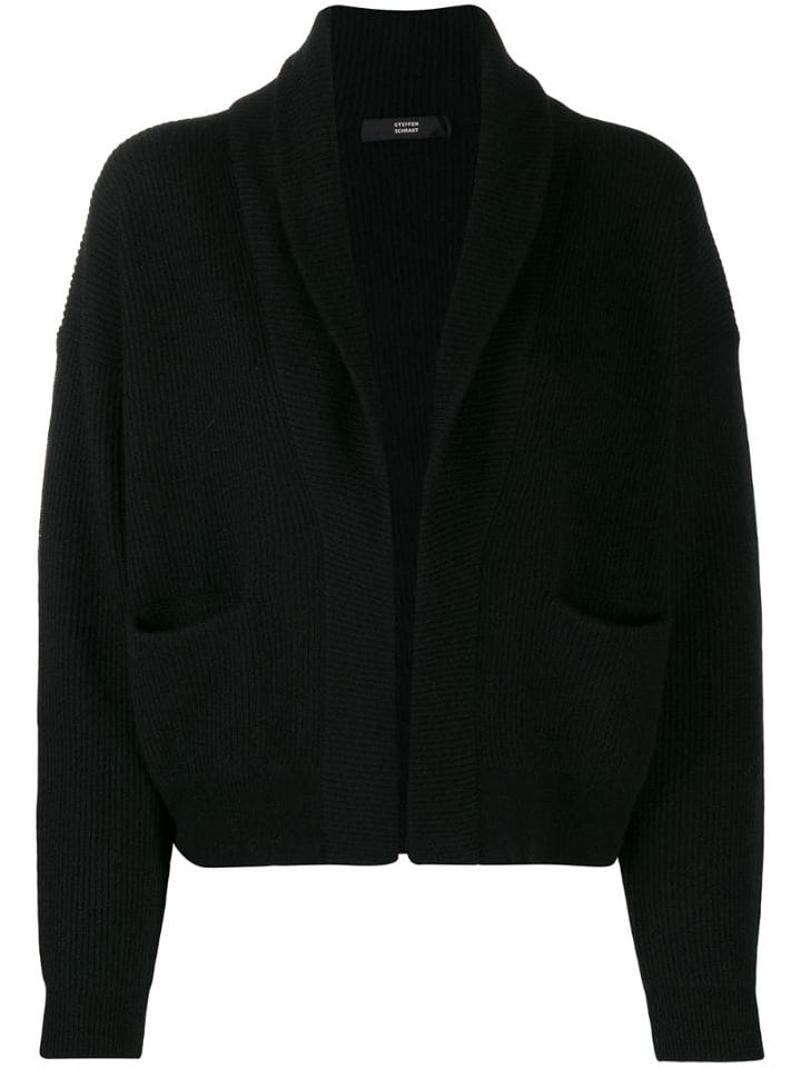 Steffen Schraut Ribbed Cardigan - Black
