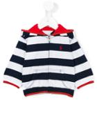 Ralph Lauren Kids - Striped Print Hoody - Kids - Cotton - 6 Mth, Blue