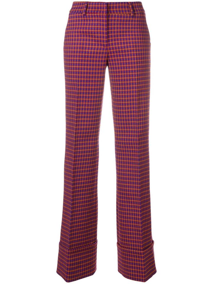 L'autre Chose Checked Flared Trousers