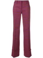 L'autre Chose Checked Flared Trousers