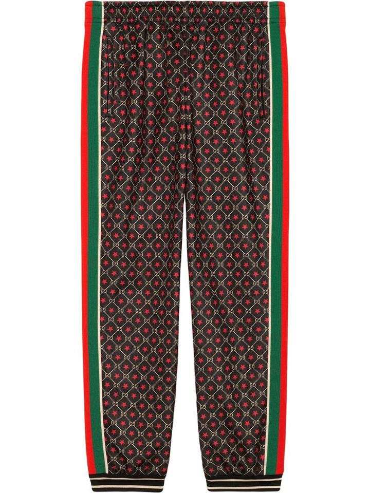 Gucci Loose Jogging Pant With Gg Star Print - Brown